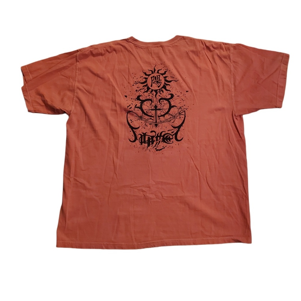 Faith Men's Graphic Cross Christian Crucifix XXL T-Shirt in Rust Orange!